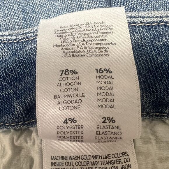 MOTHER The Roller High Rise Wide Leg Denim Jeans Let's Trip Light Wash Blue 28 - Picture 12 of 12